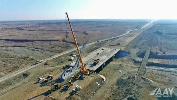 Bərdə-Ağdam avtomobil yolunun tikintisi sürətlə davam etdirilir - FOTO