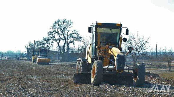 Bərdə-Ağdam avtomobil yolunun tikintisi sürətlə davam etdirilir - FOTO