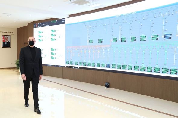 İlham Əliyev “Qobu” Enerji Qovşağının açılışında iştirak etdi - FOTO