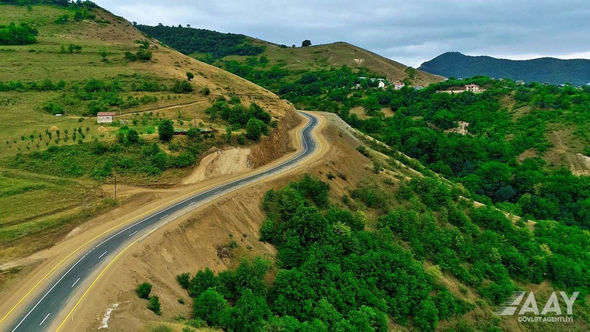 Laçın şəhərinə daxil olmadan yeni avtomobil yolunun tikintisi yekunlaşıb - FOTO