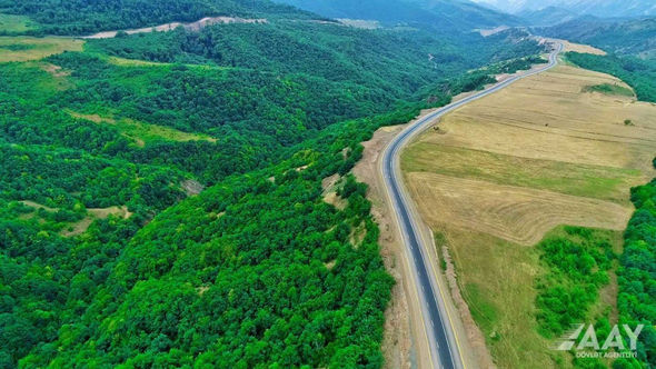 Laçın şəhərinə daxil olmadan yeni avtomobil yolunun tikintisi yekunlaşıb - FOTO
