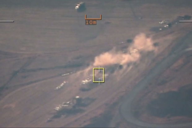 Ermənistana məxsus “KS-19” zenit silahı dəqiq zərbə ilə məhv edildi