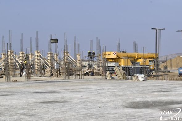 Özbəkistan hökumətinin hədiyyəsi: Füzulidə yeni məktəb binası inşa edilir - FOTO