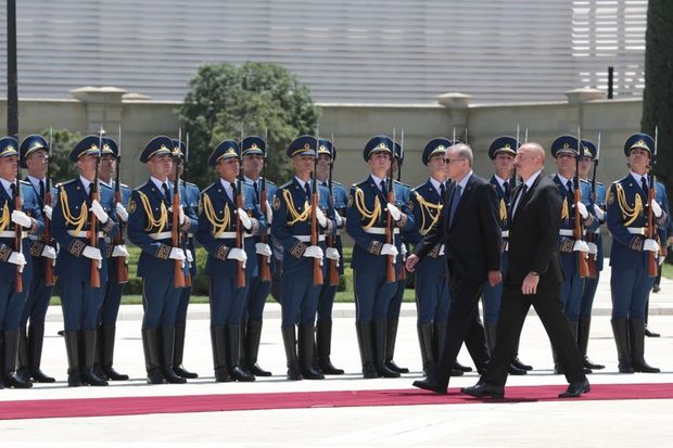 Rəcəb Tayyib Ərdoğanın rəsmi qarşılanma mərasimi olub