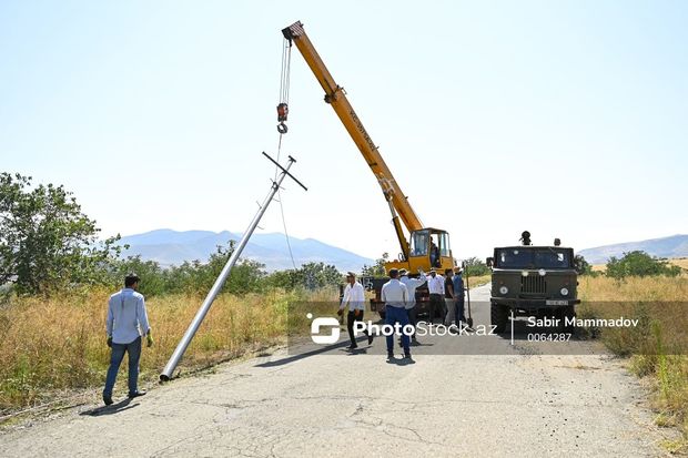 Ağdam-Xankəndi yoluna işıq çəkilir
