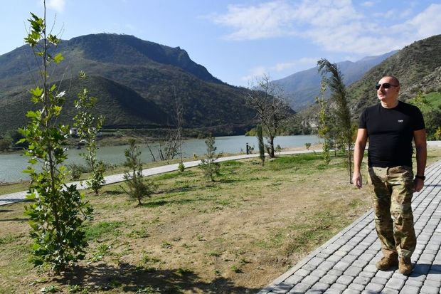 İlham Əliyev Tərtər rayonuna səfər edib