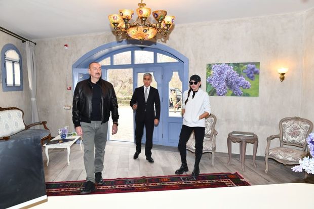 Prezident və Birinci vitse-prezident Şuşada “Yasəmən” hotelinin açılışında iştirak ediblər