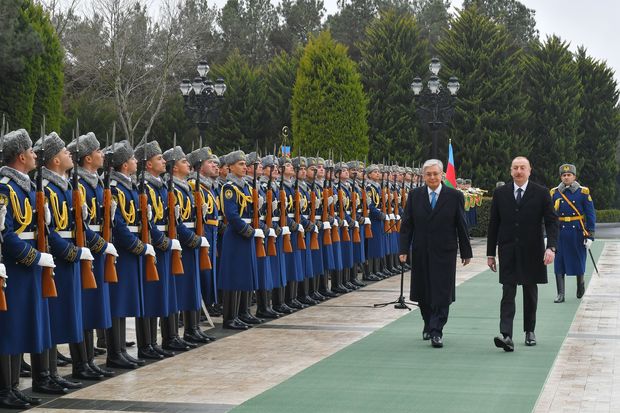 Qazaxıstan Prezidenti Kasım-Jomart Tokayevin rəsmi qarşılanma mərasimi olub