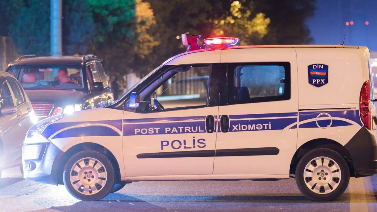 Bakıda əmrə tabe olmayan sürücünü üç polis maşını saxladı