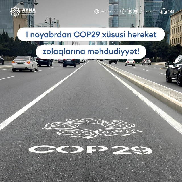 AYNA-dan COP29 zolaqları ilə bağlı XƏBƏRDARLIQ