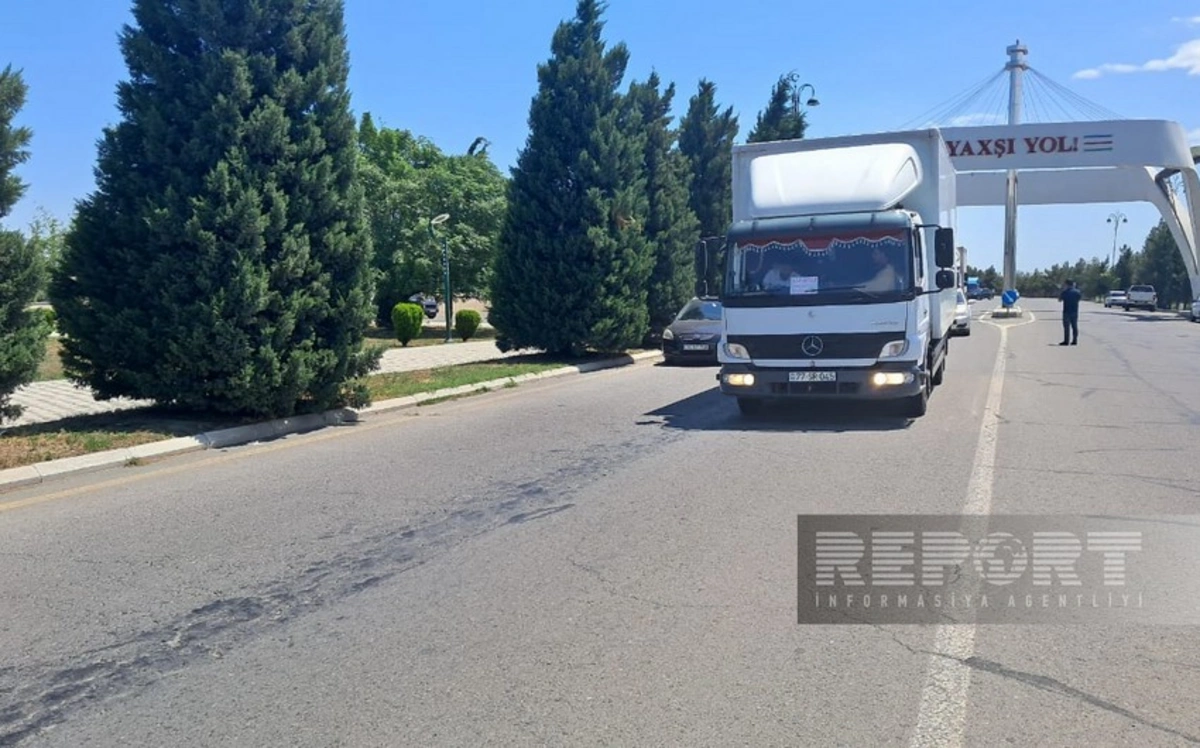 Ağdərə və Ağdam rayonlarına növbəti köç karvanı yola salınıb