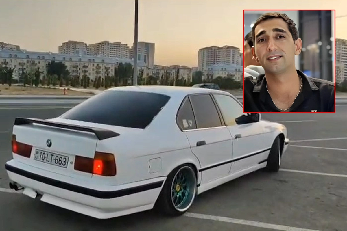 BMW-nin yanması ilə nəticələnən qəzada ölən sürücünün və avtomobilinin GÖRÜNTÜSÜ