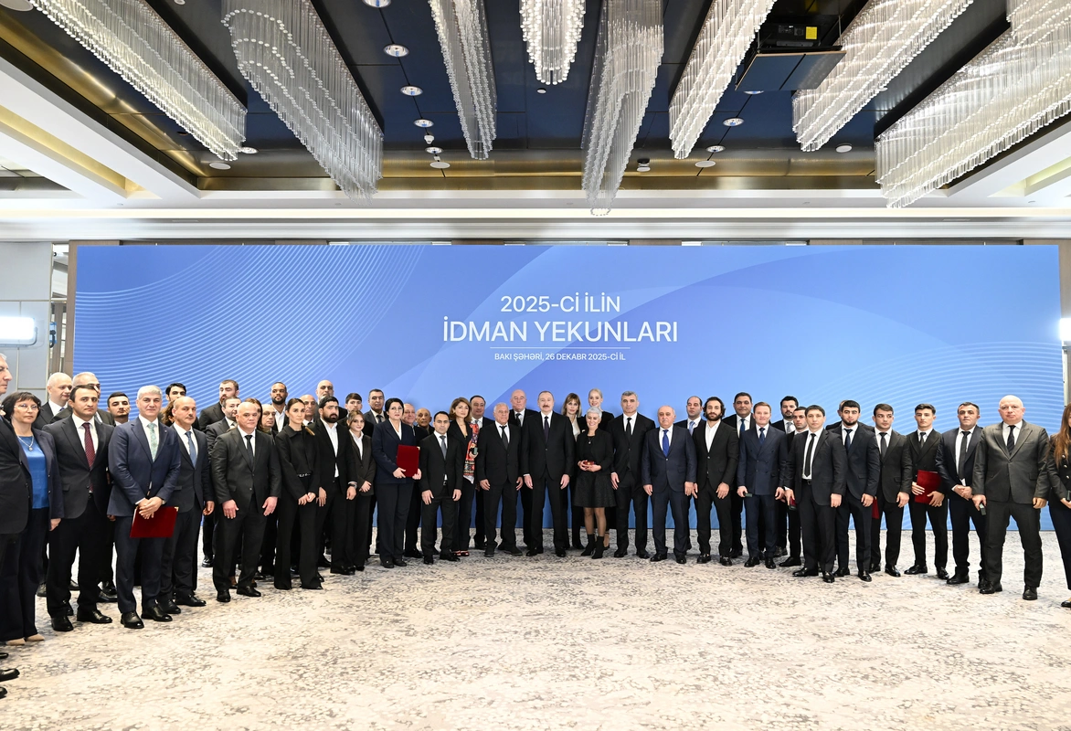 İlham Əliyev 2025-ci ilin idman yekunlarına həsr olunan mərasimdə iştirak edib