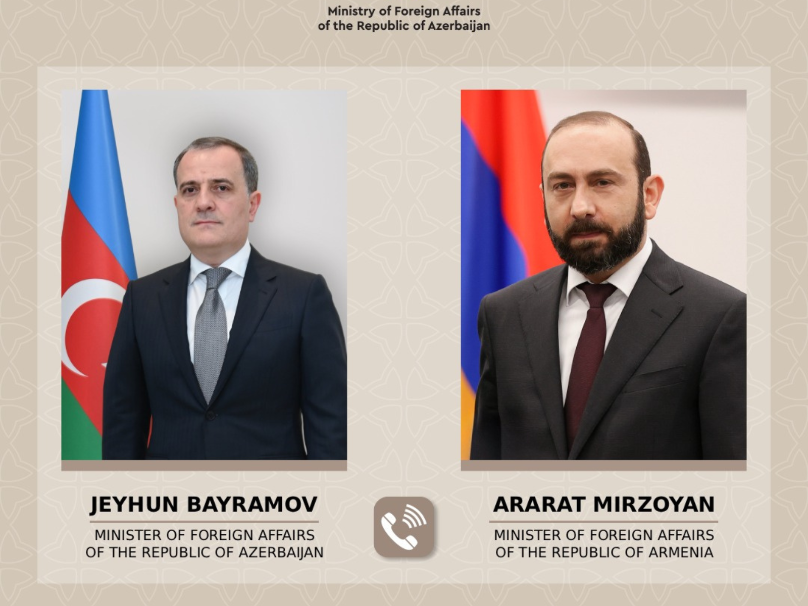 Ceyhun Bayramov və Ararat Mirzoyan arasında telefon danışığı olub