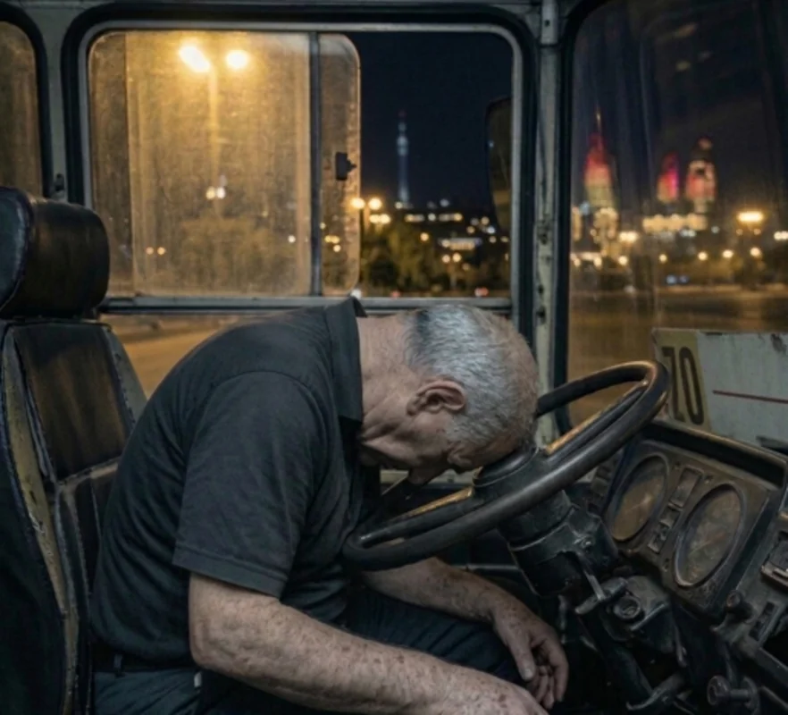 Bakıda avtobus sürücüsü sükan arxasında öldü