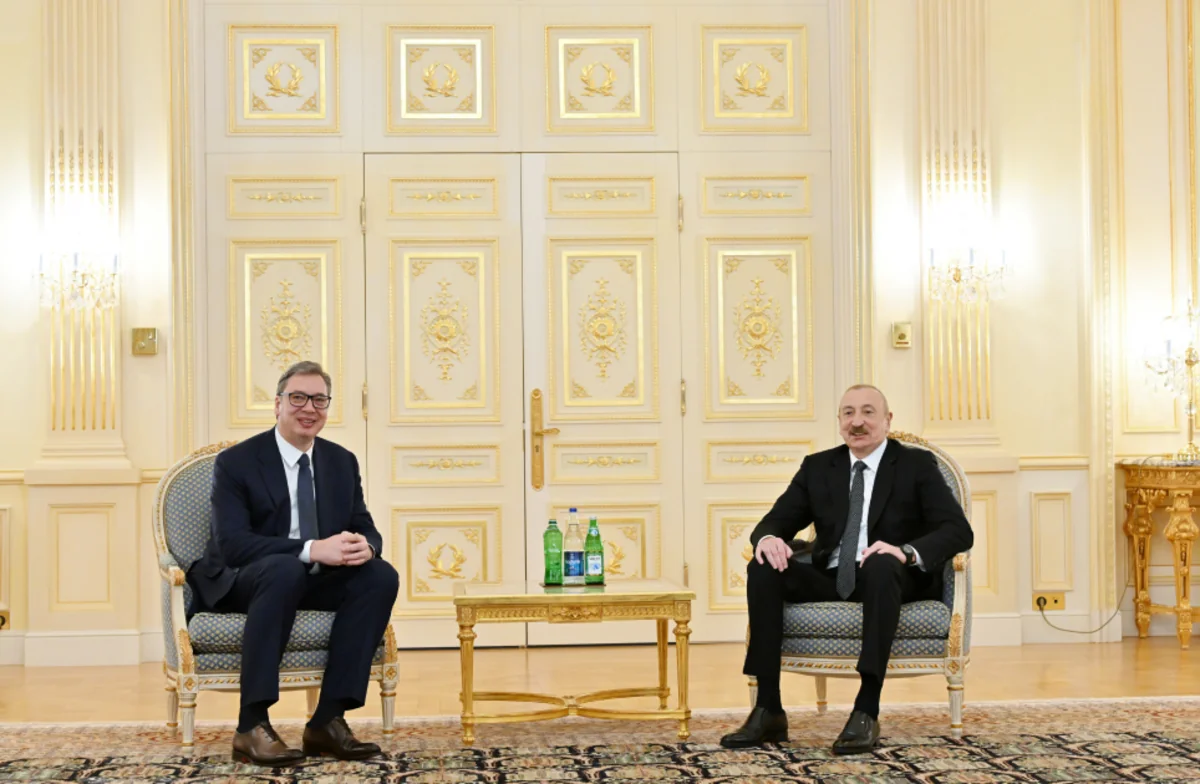 İlham Əliyev Serbiya Prezidenti Aleksandar Vuçiçlə görüşüb