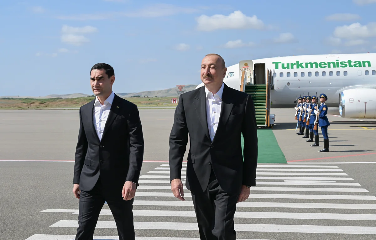 İlham Əliyev və Sərdar Berdiməhəmmədov Füzulidə