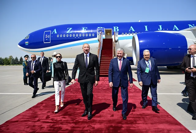 Prezident İlham Əliyev Qırğızıstana işgüzar səfərə gedib