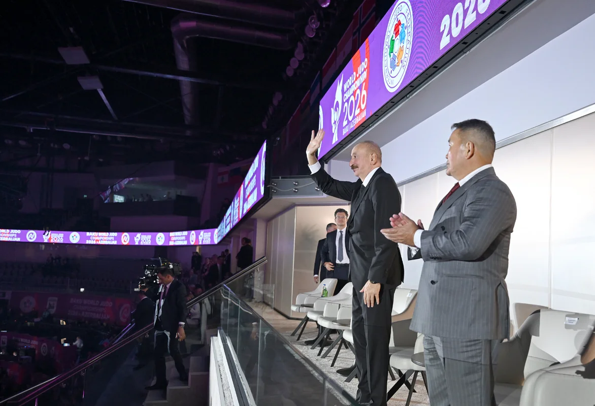 İlham Əliyev cüdo üzrə dünya çempionatının açılış mərasimində iştirak edib