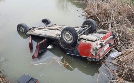 Kürdəmirdə avtomobil su kanalına aşıb: Yaralılar arasında iki uşaq var - FOTO