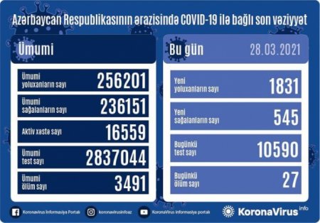 Azərbaycanda son sutkada koronavirusa yoluxanların sayı pik həddə çatdı - FOTO